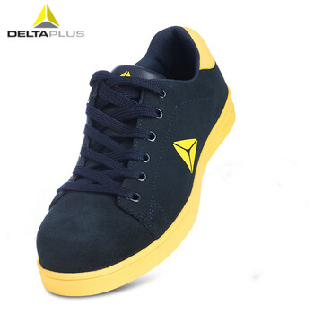 代尔塔（Deltaplus）301310无金属劳保安全鞋防砸防刺穿耐热SRC防滑安全鞋 定做 蓝黄色 44码 1双