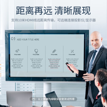 绿联DP转HDMI转接头 高清DisplayPort公对母视频转换器适用电脑显卡台式机接显示器投影仪连接线 40362