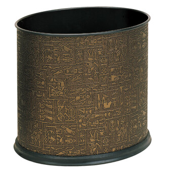 南 GPX-106B 南方椭圆单层垃圾桶  埃及纹皮 商用垃圾桶 酒店宾馆客房果皮桶