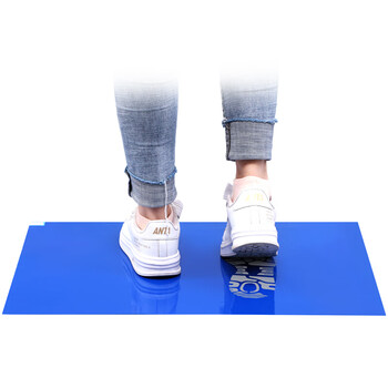 者也（ZYE）防静电粘尘垫 无尘车间室实验室沾尘垫蓝色PE 45*90cm(300层）