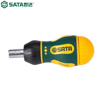 世达（SATA）09348 6件超短款棘轮螺丝批组套