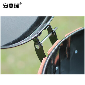 安赛瑞 户外钢木垃圾桶 公园景区钢木垃圾箱 38×80cm 环卫分类垃圾桶室外果皮箱 红色27030