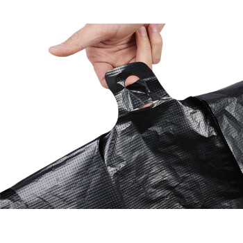 兰诗（LAUTEE）DA4017 手提式黑色加大号垃圾袋塑料袋 65*97cm（50）个/包 黑色加厚