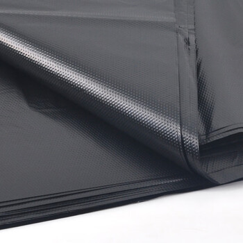 益美得 平口垃圾袋大号塑料袋餐厅厨房户外商用工业垃圾桶大垃圾袋黑色 80*90cm*50只装