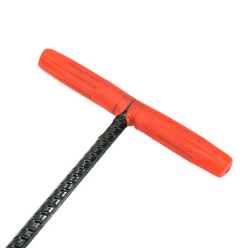 冰禹 BYaf-1015 拉勾井盖开钢筋水泥拉勾 物业T型下水道钩子 钝口65cm加粗-带胶套