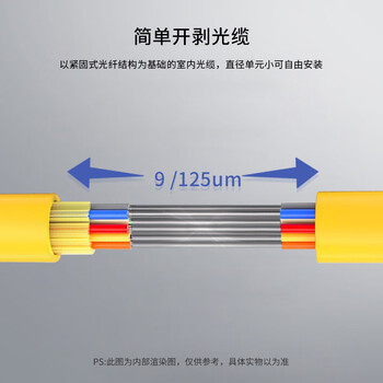 千天（Qantop）GJFJH-12B1室内单模千兆9/125束状光缆 100米