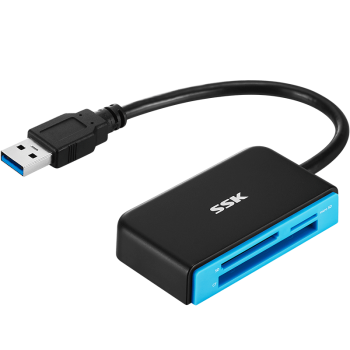 飚王（SSK）SCRM330多功能合一读卡器 USB3.0高速读写 支持TF/SD/CF等手机卡相机卡