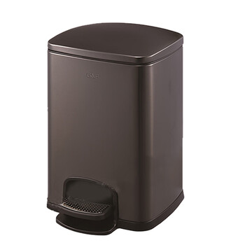 南 SJ20-F01 南方方形脚踏桶  黑金 防指纹 容量20升 酒店宾馆商用客房不锈钢垃圾桶 居家房间桶 果皮桶