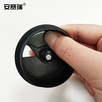 安赛瑞 塑料穿线盒 办公桌走线盒线孔盒（20个装）60mm 桌面穿线盒 黑色 27074