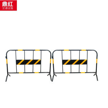鼎红 铁马护栏市政隔离栏可移动防撞围栏交通设施道路施工围挡白色铁马-红膜带铁板