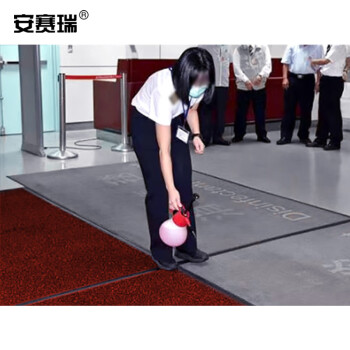安赛瑞 消毒地垫 商用鞋底消毒地垫吸尘吸水脚垫 180*250cm 沾酒精消毒水吸水垫 公司商场防尘地垫 红色26950