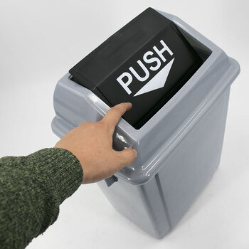 冰禹 BY-625 垃圾桶 塑料 长方形弹盖 厨房 酒店 环保户外 翻盖 40L有盖