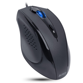 双飞燕（A4TECH）N-810FXS 有线鼠标静享轻音笔记本台式电脑办公鼠标 人体工学USB接口大手鼠标 绅士哑黑