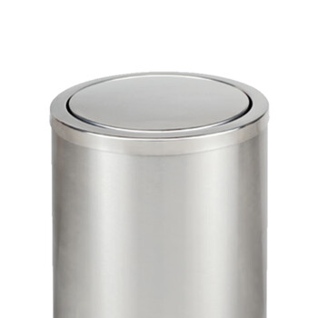 南 GPX-205A 小号圆形翻盖垃圾桶 砂钢 果皮桶  商用酒店宾馆客房垃圾桶 不锈钢垃圾桶