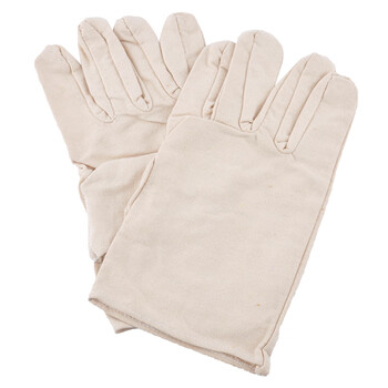 安美尚（ams）单层帆布手套  劳保电焊防护手套 均码  12双