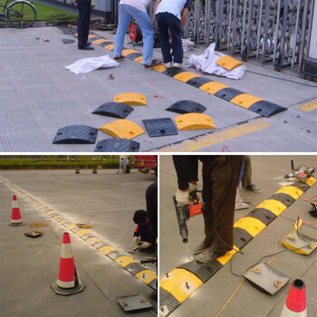 坚冠 铸钢减速带 国标公路道路减速板 加厚耐压缓冲带交通设施汽车限速带定制 梯形斜坡缓冲带 100x35x5cm