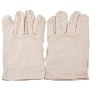 安美尚（ams）单层帆布手套  劳保电焊防护手套 均码  12双