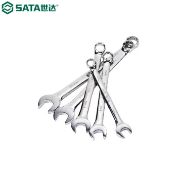 世达（SATA）40214 全抛光两用扳手19MM