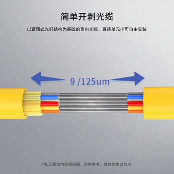 千天 GJFJH-48B1 室内单模千兆光纤线 9/125束状 100米