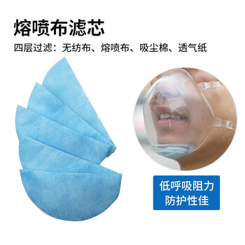 者也（ZYE）透明硅胶时尚口罩TUP软胶防雾防飞沫可人脸识别四层过滤口罩 T5熔喷滤芯10片 