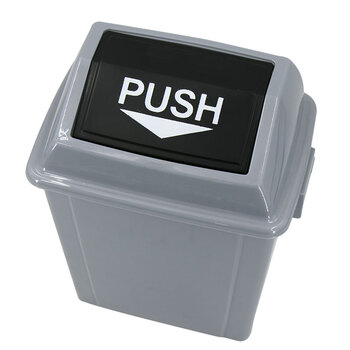 冰禹 BY-625 垃圾桶 塑料 长方形弹盖 厨房 酒店 环保户外 翻盖 40L有盖