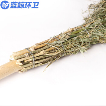 蓝鲸环卫木杆大扫把1把装 手工竹扫帚竹笤帚物业大扫把环卫 LJHW-9320