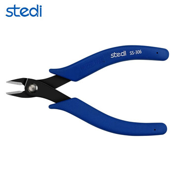 司特力 stedi进口如意钳斜口钳模型水口钳电子元件精密偏口剪钳薄刃迷你电子剪钳 SS-306