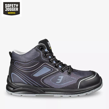 鞍琸宜 SAFETY JOGGER CADOR S1P MID 防砸防穿刺中帮防滑透气安全鞋 灰色 41码