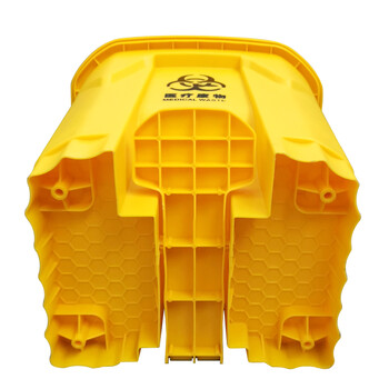 益美得 YJ-80脚踏垃圾桶大号医诊院疗所用垃圾箱加厚带盖废物垃圾桶 黄色脚踏80L