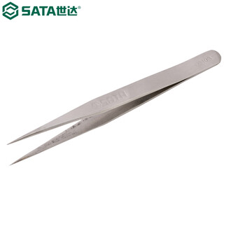 世达（SATA）03103 特尖头短镊子115MM