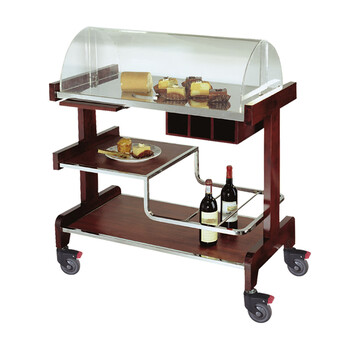 南 C-27 糕点车 红木色 可拆装 酒店餐厅送餐车茶水车点心蛋糕车置物架