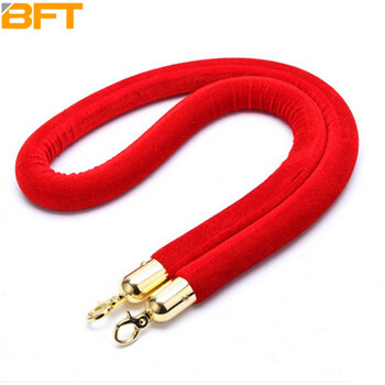 贝傅特 礼宾杆 不锈钢一米线酒店银行隔离栏护栏黑金钛金色迎宾礼宾柱  绒布挂绳