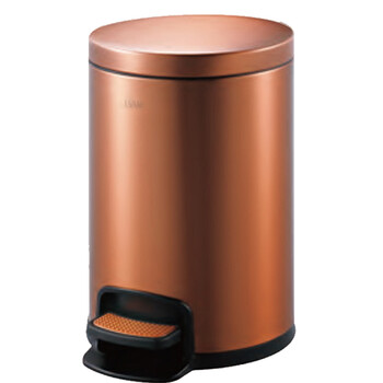 南 SJ12-Y01 南方圆形脚踏桶  玫瑰金 商用酒店宾馆客房不锈钢垃圾桶 果皮桶 防指纹房间桶 内桶容量12升