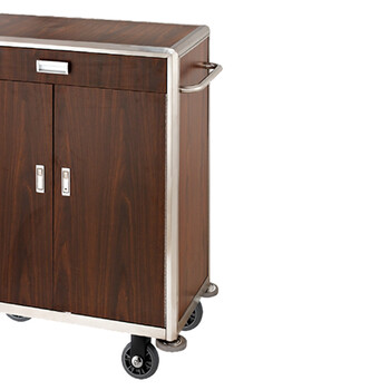 南 C-87B 多功能客房服务车 咖啡色 酒店客房服务车清洁工作车房口车宾馆布草推车