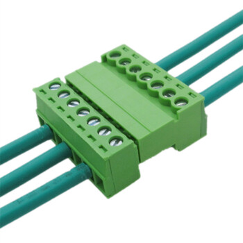 铸固 免焊对接插拔式接线端子 15EDGKP导轨式对插端子 3.50mm间距 2P对接整套