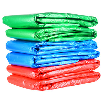 庄太太【60*80cm棕色50只】物业环卫大号垃圾袋商用平口分类彩色垃圾袋