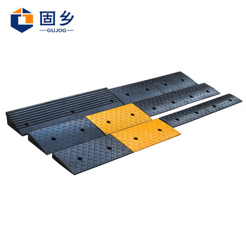 固乡 台阶垫斜坡垫马路牙子汽车上坡爬坡三角垫门槛坡道斜坡板橡胶路沿坡R11黑色 长500mm 高160mm