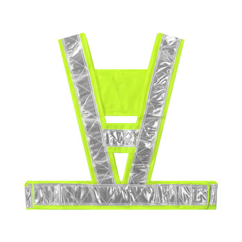 谋福 CNMF 9371 V型反光衣背心 交通警示衣服 环卫反光衣 涤纶 V型反光衣 （V型反光衣荧光黄）