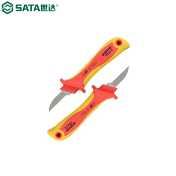 世达（SATA）93472 直刃式VDE绝缘电缆剥线刀