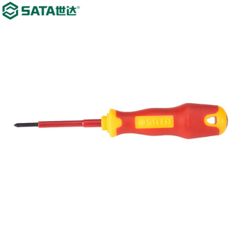 世达（SATA）61223   T系列双色柄十字绝缘螺丝批#2x100MM