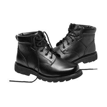 星工（XINGONG）保暖棉鞋男 防滑扣男士短靴户外防寒军迷羊毛皮靴 黑色 39码