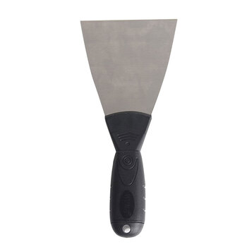 兰诗（LAUTEE）DF-1001  碳钢不锈钢加厚 塑料柄木柄油灰刀 铲刀 清洁腻子刀 黑柄5寸碳钢 12把/盒