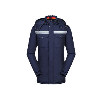 星工（XINGGONG）工作服棉衣 冬季加厚劳保棉袄反光条工程服工装 藏蓝色185/3XL码SL086