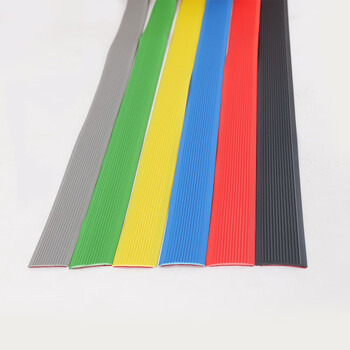 冰禹 BYaf-522 自粘式PVC楼梯平面橡胶条 防滑条 台阶过道防滑条 黄色4cm*2m