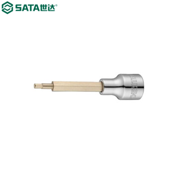 世达（SATA）25208     12.5MM系列100MM长六角旋具套筒14MM