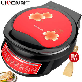 利仁（Liven）电饼铛家用双面加热煎烤机LRT-310B盛行（红色）
