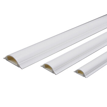 百舸 pvc地线槽 纯白全新料 厚特耐压型 阻燃地板槽弧形地槽 送胶 每5米价格 7号可含14根网线