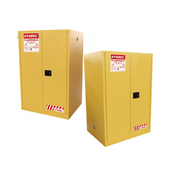 西斯贝尔 WA810861 易燃液体安全储存柜自动门90Gal/340L黄色 1台装