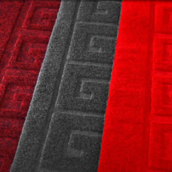 海斯迪克 HK-607 拉绒压花防滑地毯 PVC橡胶地垫 红色2m宽*15m（整卷）