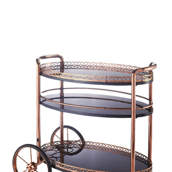 南 C-93 南方酒水车 玫瑰金 酒水服务车茶水饮料车酒店手推车